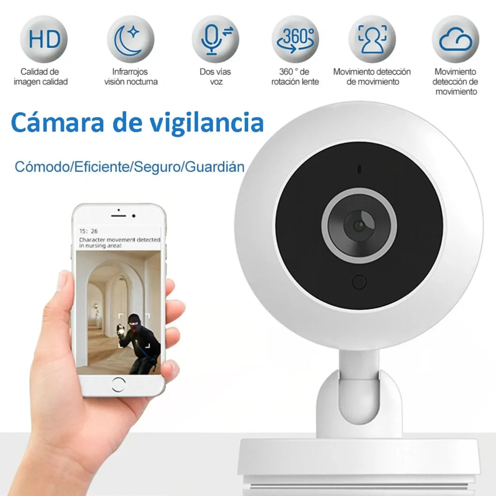 Cámara de Vigilancia para seguridad con 1080P HD Visión Nocturna Inalámbrica