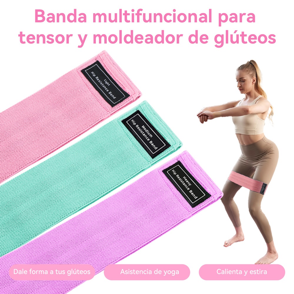 3pcs bandas elásticas para ejercicio