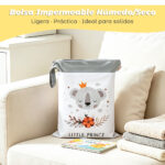 Bolsa Impermeable para Pañales Bebé Bolsa Húmedo Seco